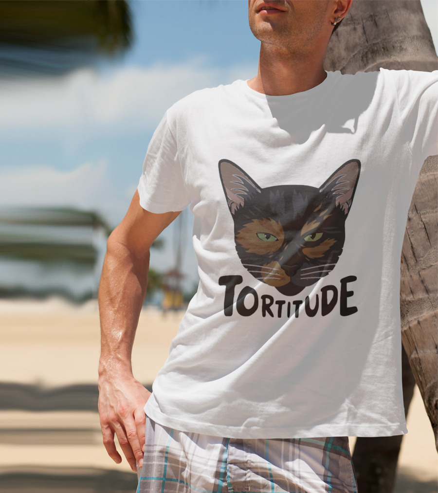 Tortitude Tortoiseshell Cat Face Animal Pet Lover T-Shirt