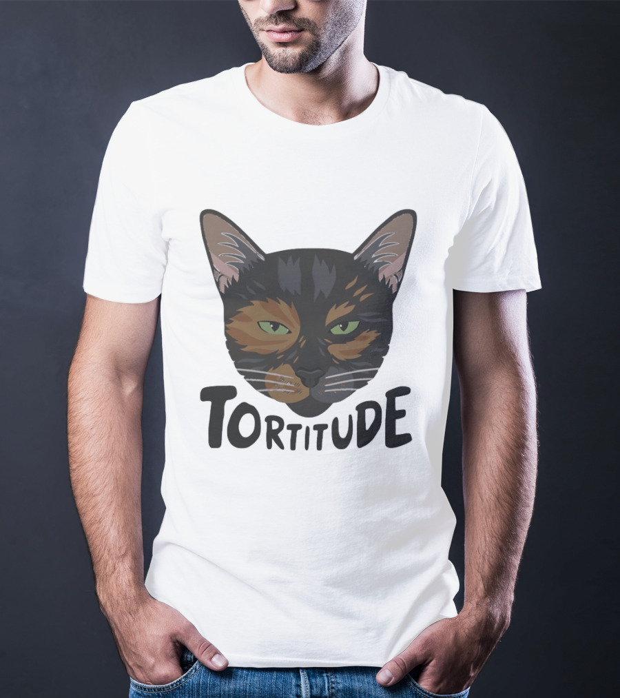 Tortitude Tortoiseshell Cat Face Animal Pet Lover T-Shirt