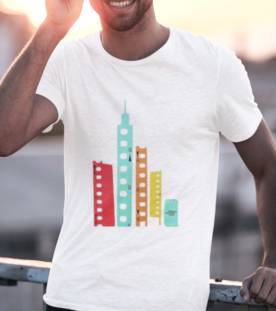 Tribeca Festival Kith 96 Film Reel Skyline New York City Architecture T-Shirt