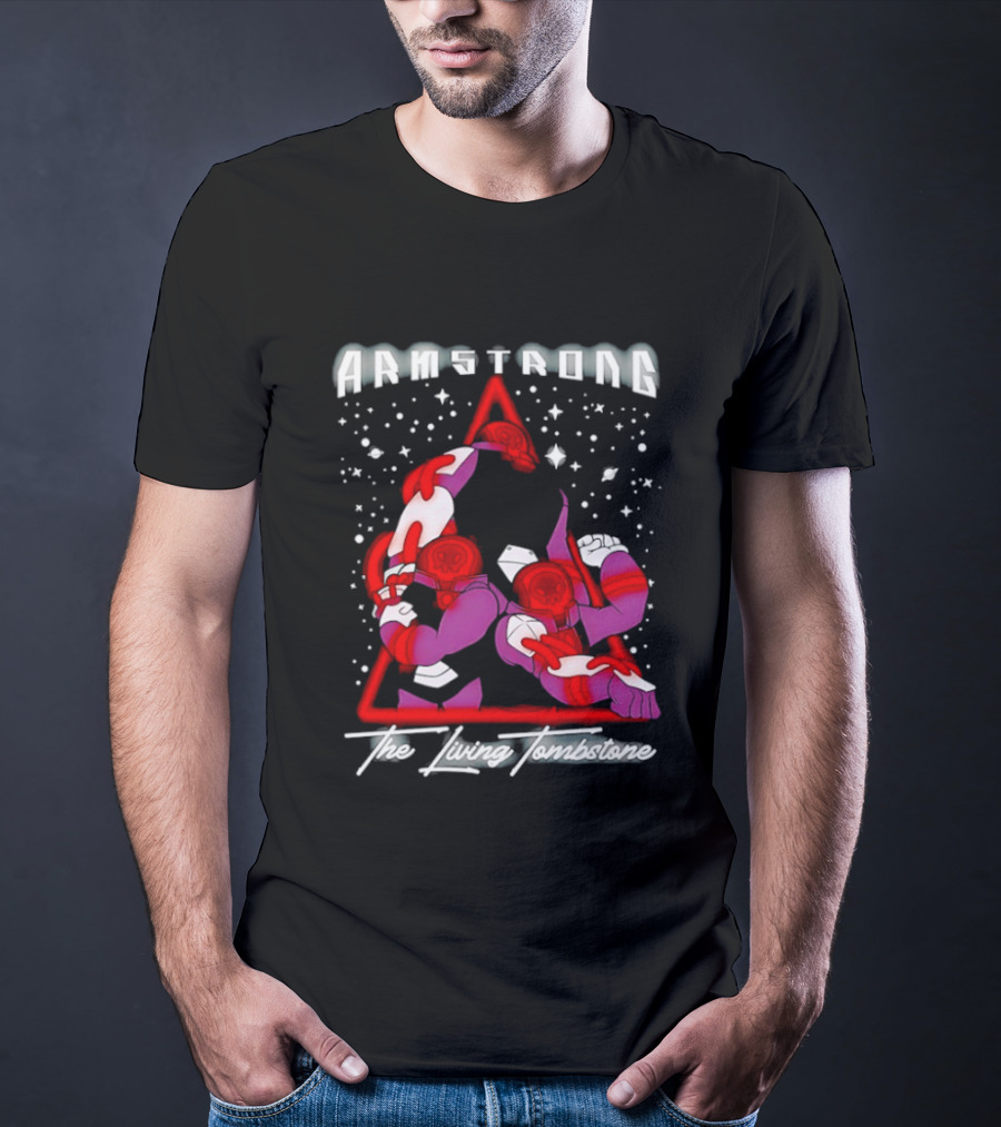 Armstrong The Living Tombstone Red Purple Robot Characters T-Shirt
