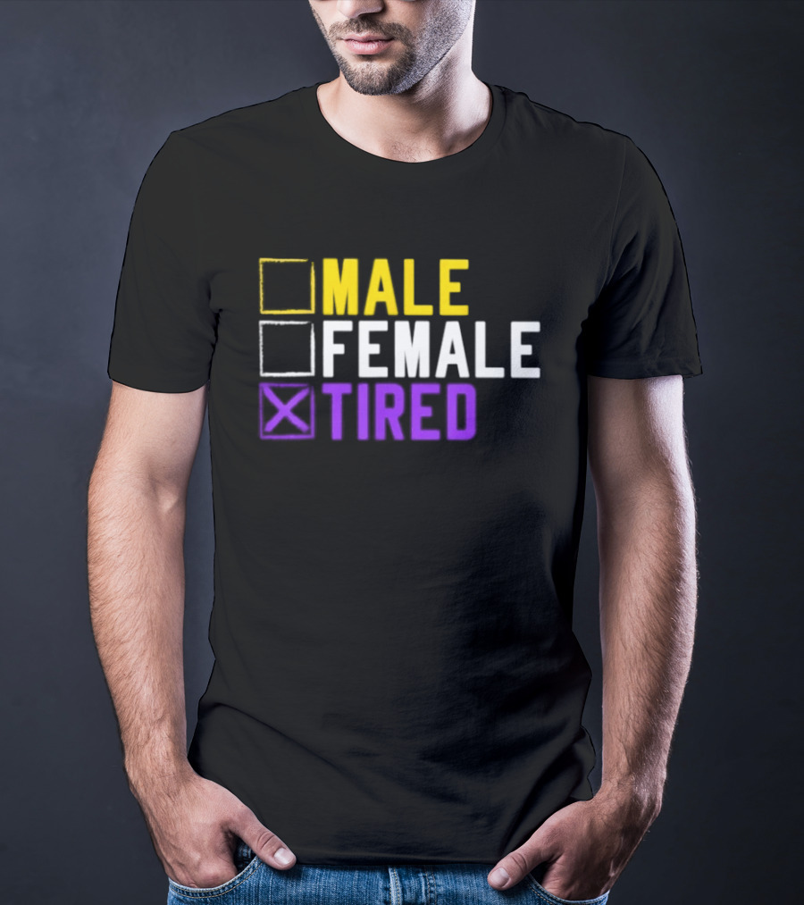 Asexual Transgender Non Binary Tired Gender Identity LGBT Pride T-Shirt