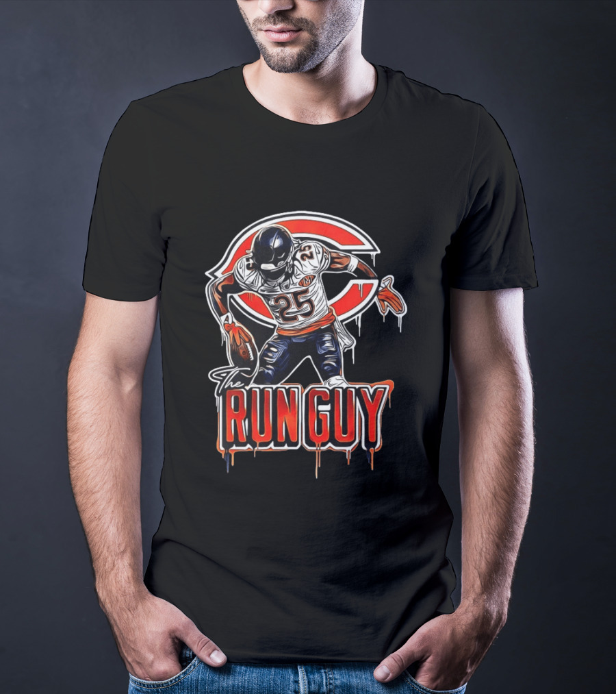 Chicago Bears 25 The Run Guy Travis Homer T-Shirt