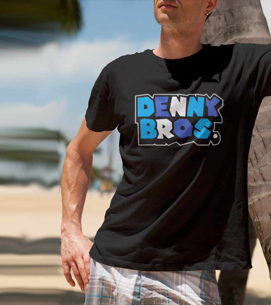 Denny Bros Bold Blue And White T-Shirt