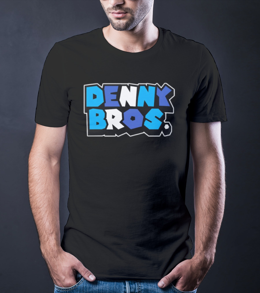 Denny Bros Bold Blue And White T-Shirt