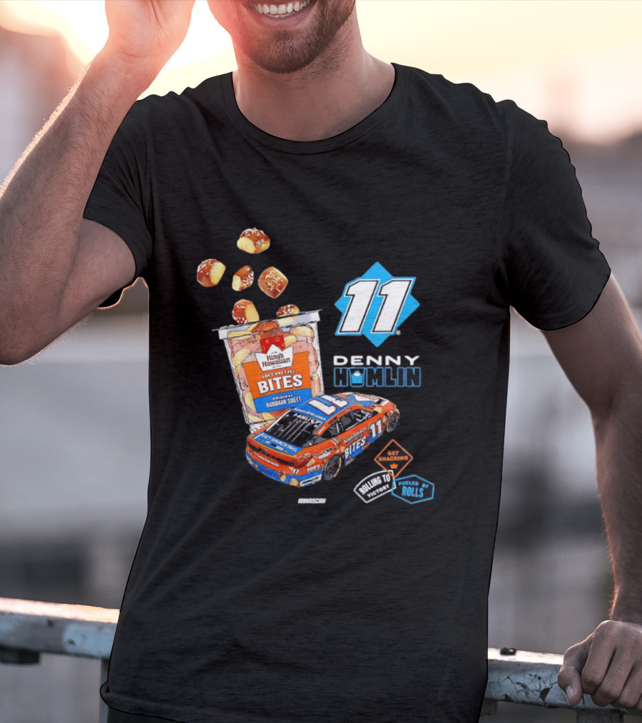 Denny Hamlin 11 Kings Hawaiian Soft Pretzel Bites Joe Gibbs Racing NASCAR T-Shirt