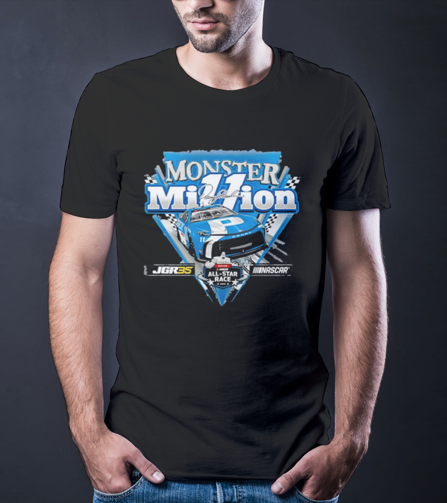 Monster Million Denny Hamlin 11 JGR35 Dover NASCAR All Star Race Toyota Camry T-Shirt