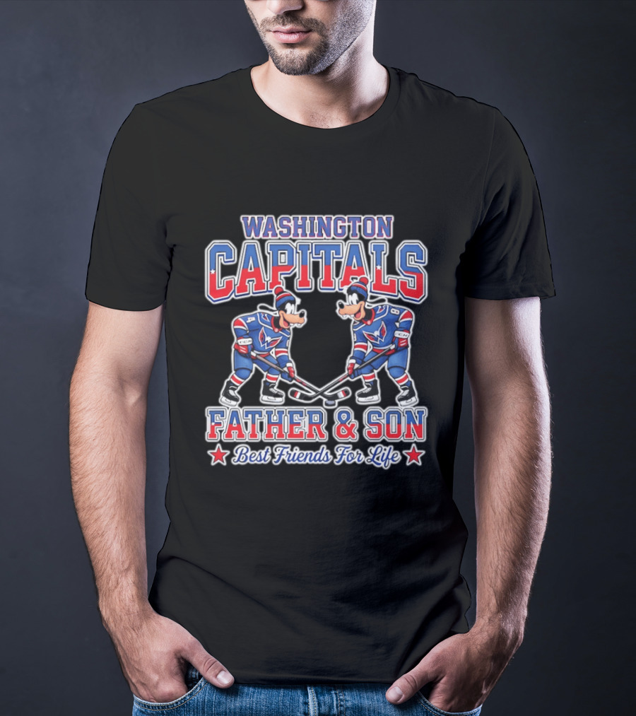 Washington Capitals Goofy Father And Son Best Friends For Life Disney Hockey T-Shirt