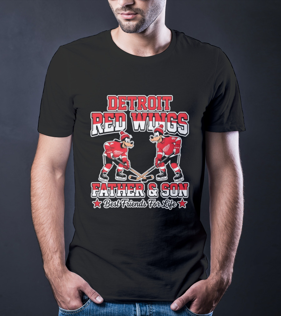 Detroit Red Wings Goofy Father Son Best Friends For Life T-Shirt