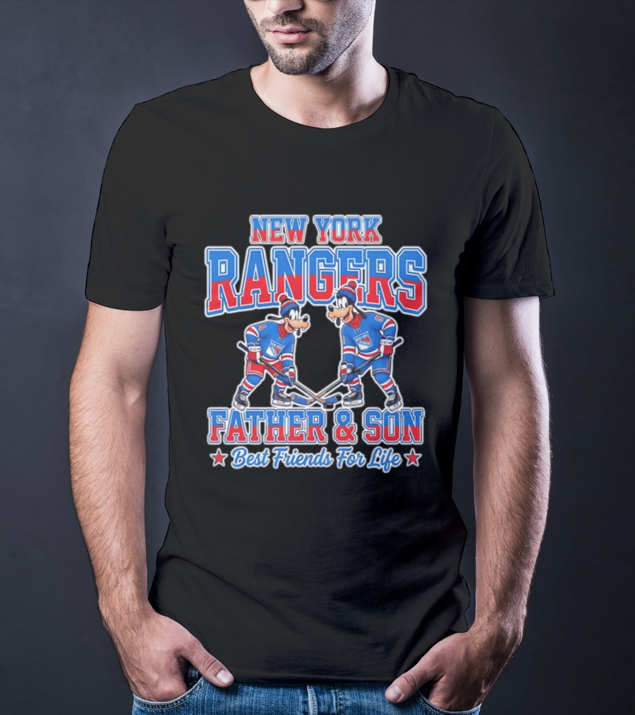 New York Rangers Goofy Father And Son Best Friends For Life T-Shirt