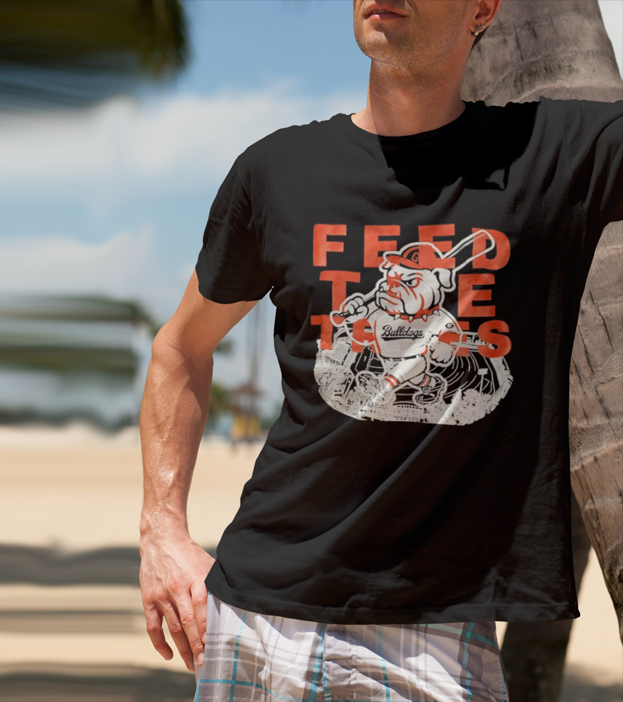 Feed The Tates Georgia Bulldogs Sanford Stadium Baseball T-Shirt