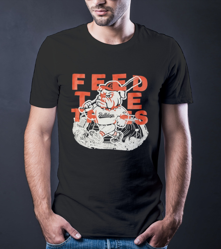 Feed The Tates Georgia Bulldogs Sanford Stadium Baseball T-Shirt