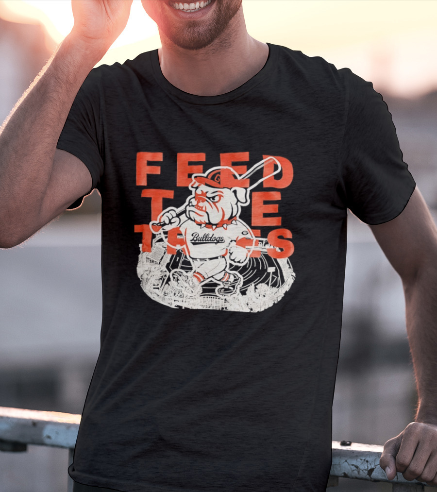 Feed The Tates Georgia Bulldogs Sanford Stadium Baseball T-Shirt