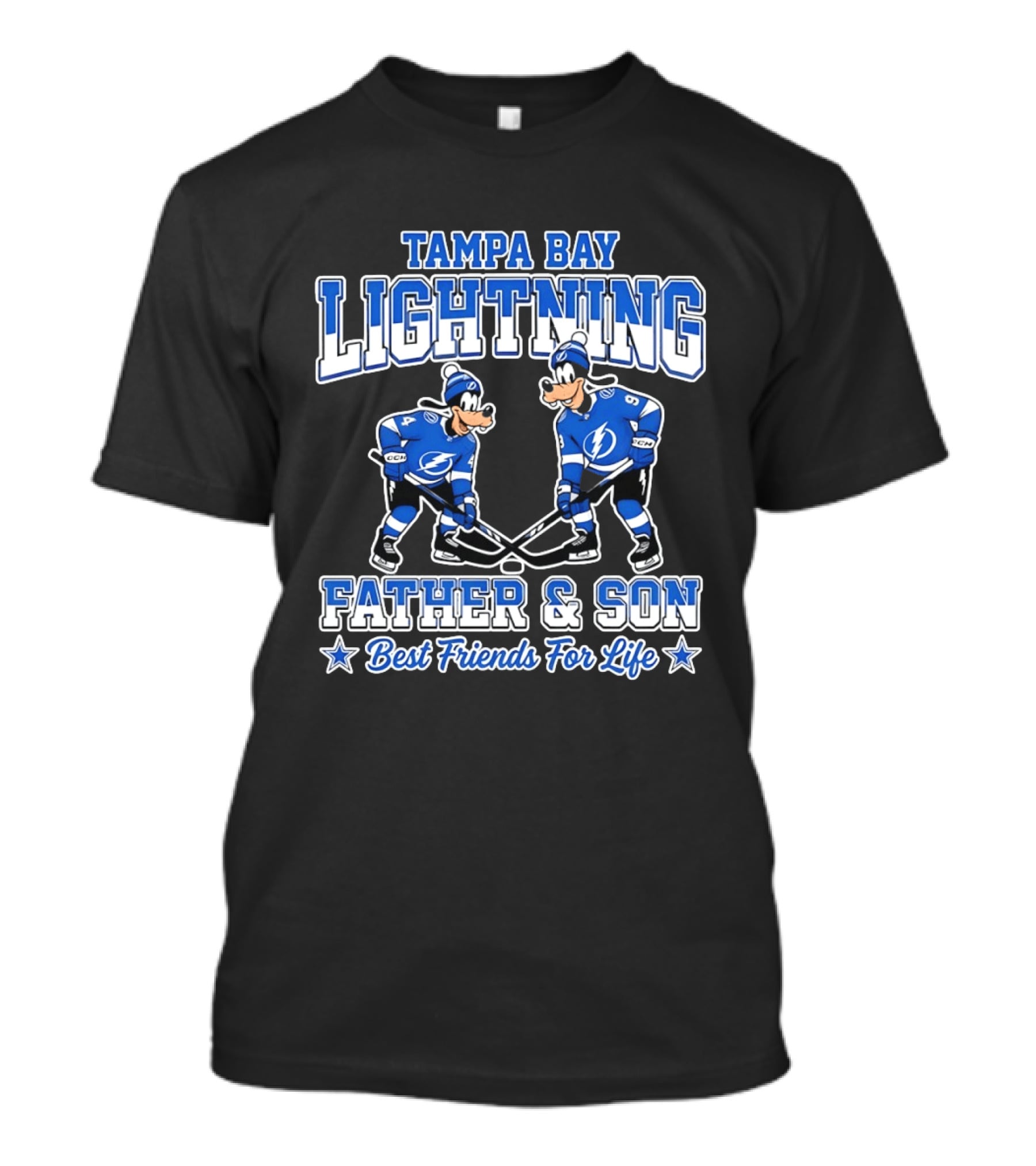 Tampa Bay Lightning Goofy Father And Son Best Friends For Life T-Shirt