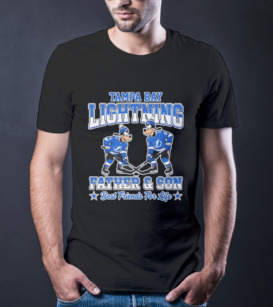 Tampa Bay Lightning Goofy Father And Son Best Friends For Life T-Shirt