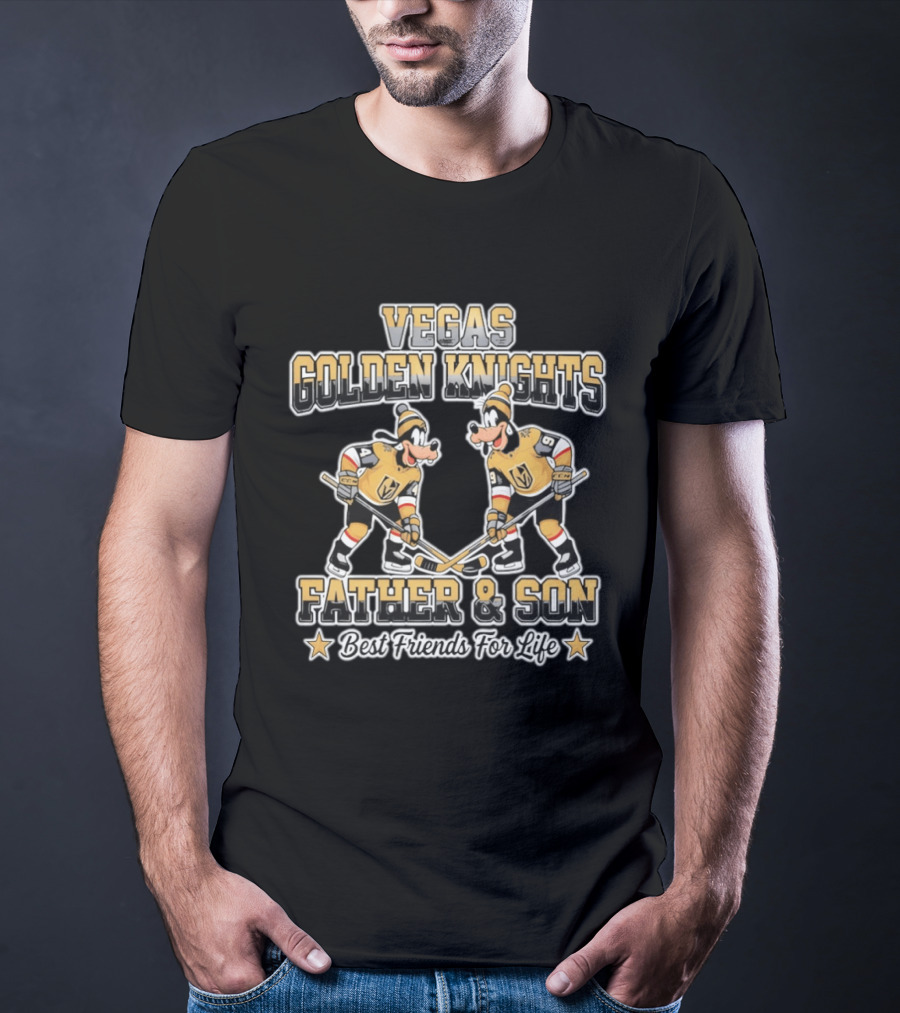 Vegas Golden Knights Goofy Father & Son Best Friends For Life T-Shirt