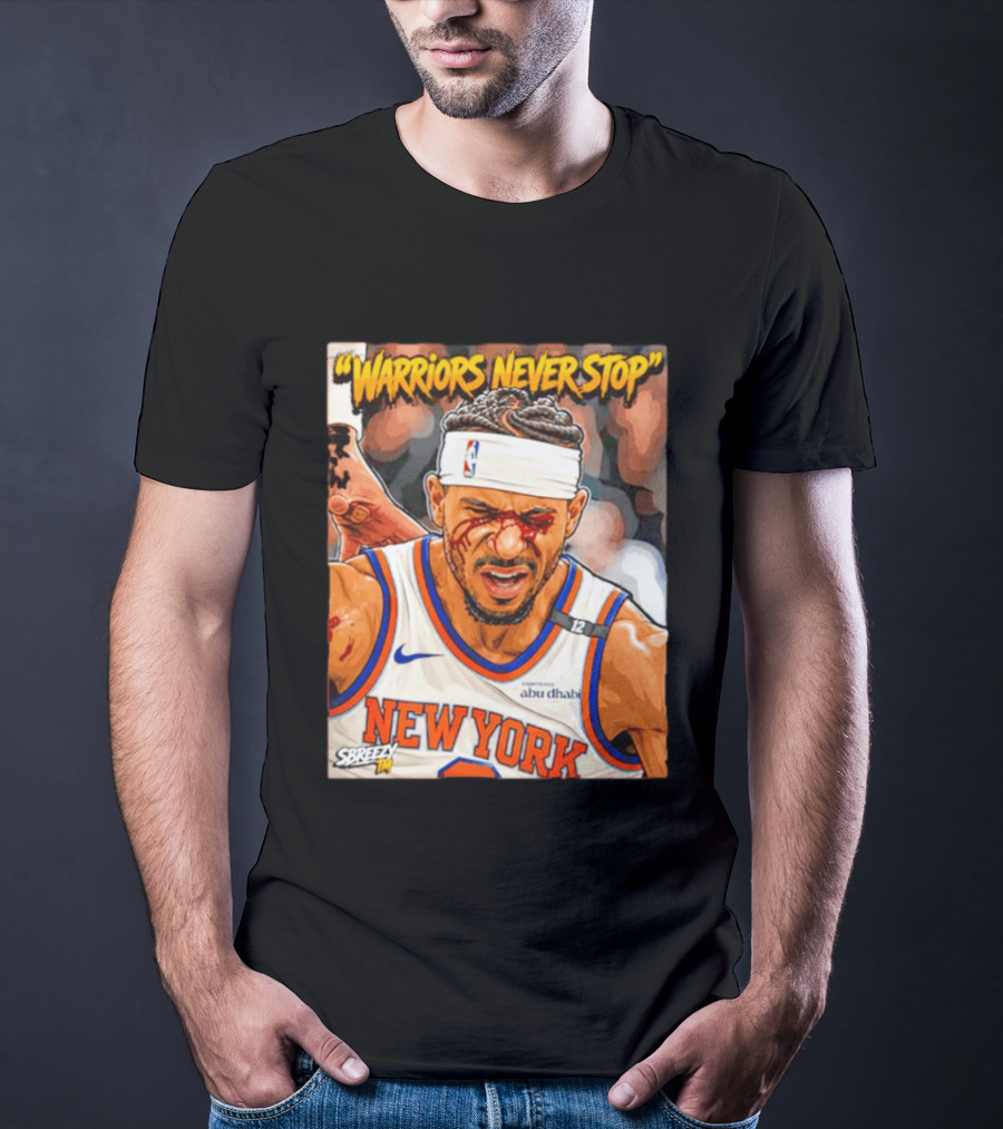 New York Knicks Josh Hart Warriors Never Stop Abu Dhabi Experience T-Shirt