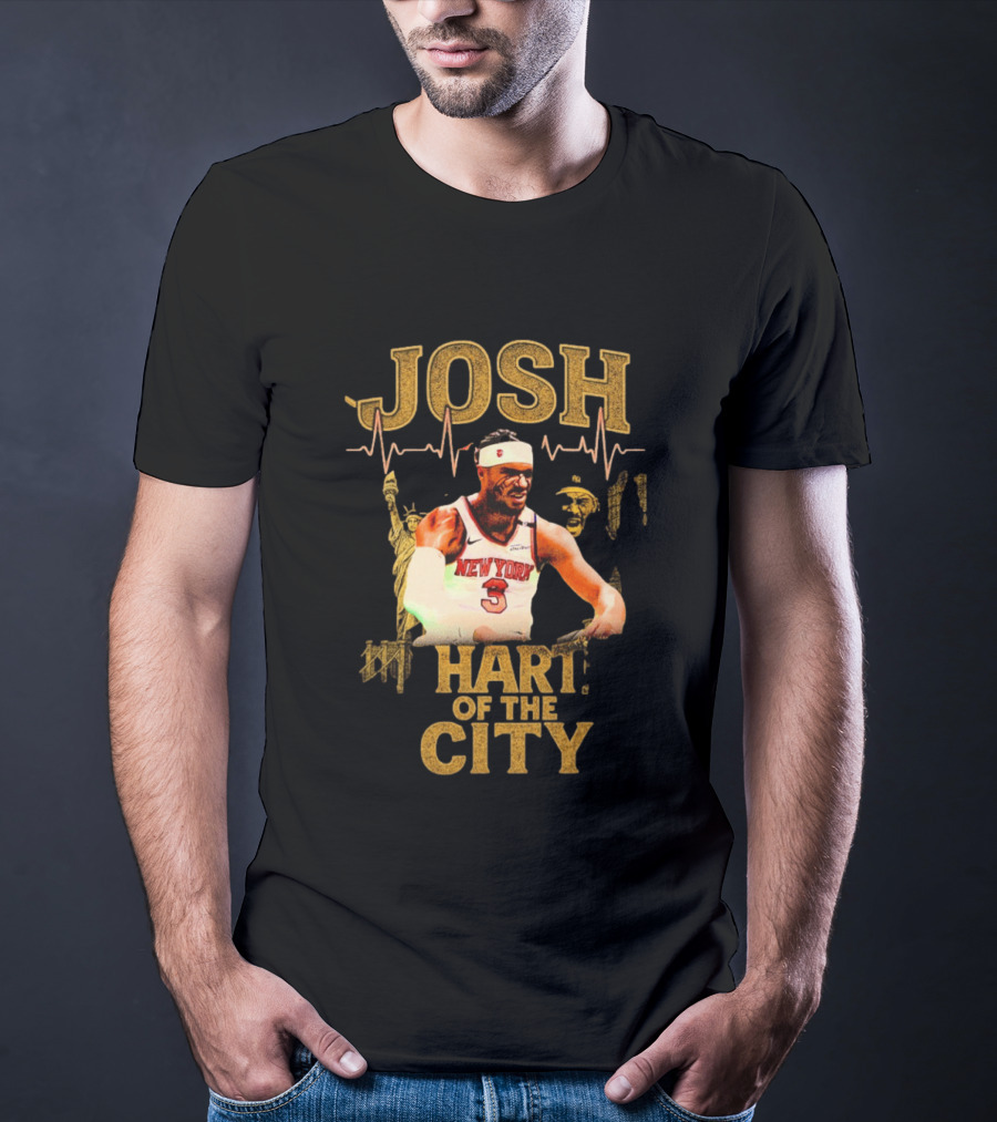 Josh Hart New York Knicks Statue Of Liberty City T-Shirt