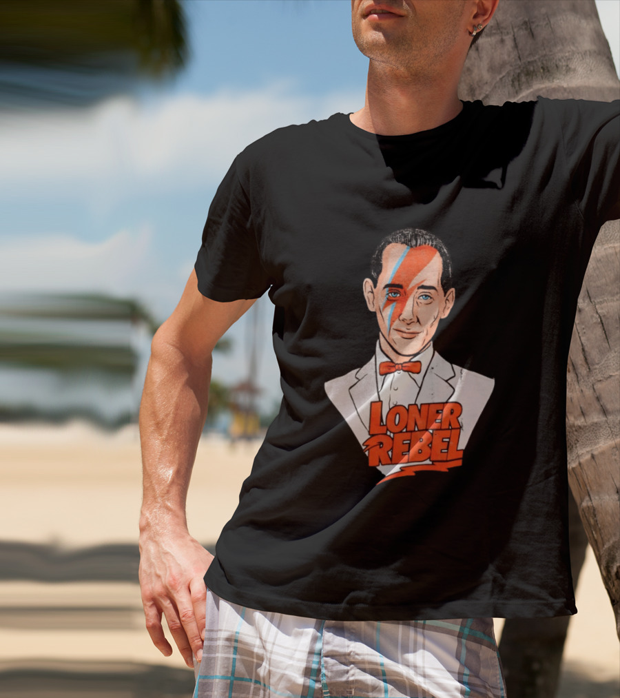 Pee Wee Herman David Bowie Aladdin Sane Loner Rebel Mashup Pop Culture T-Shirt