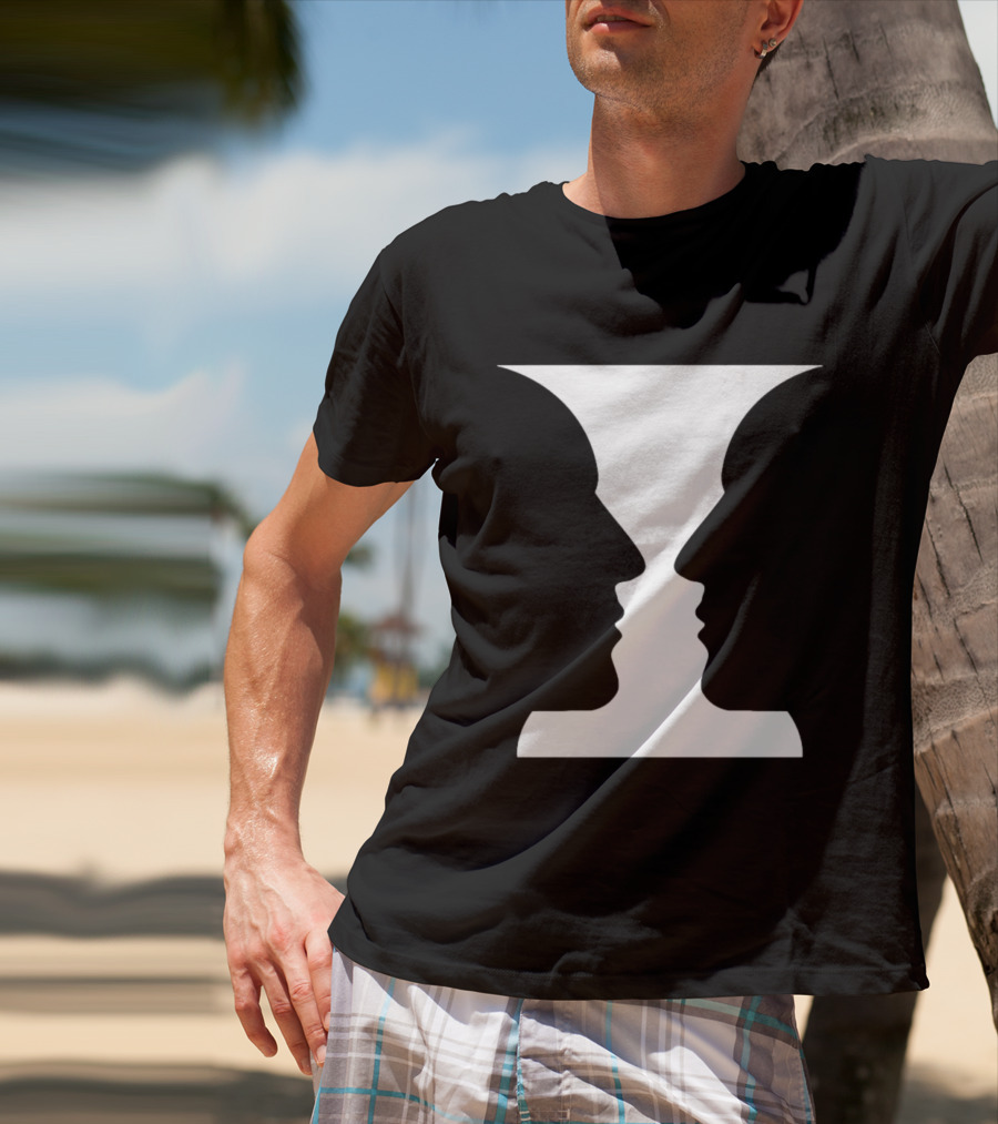 Rubin Vase Optical Illusion Cognitive Psychology Face Perception T-Shirt