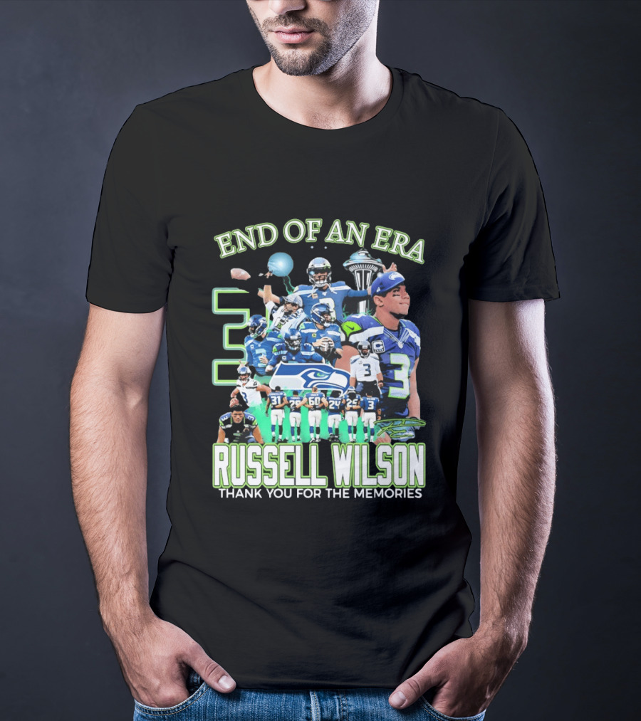 Russell Wilson Seattle Seahawks End Of An Era Thank You For The Memories T-Shirt