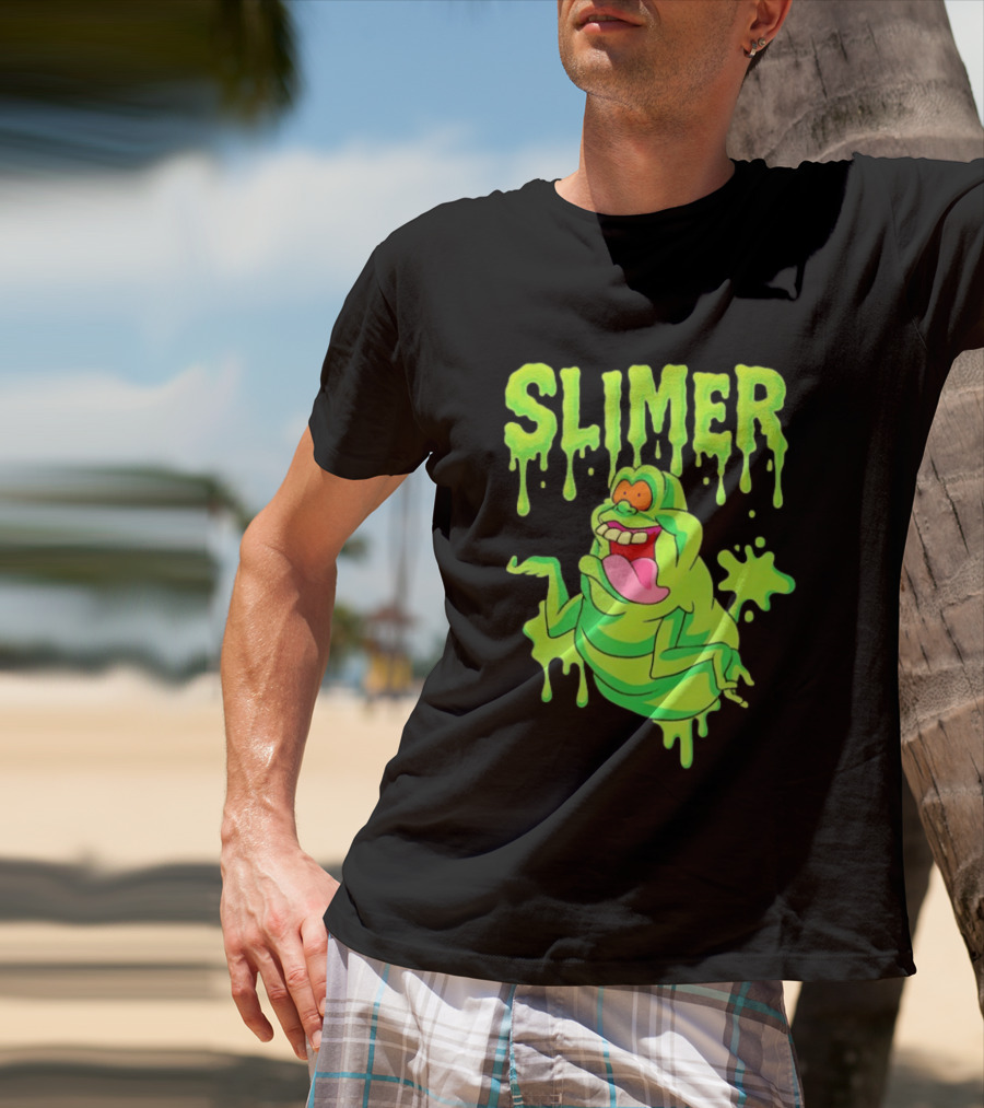 Ghostbusters Slimer Green Ectoplasm Dripping Slime T-Shirt