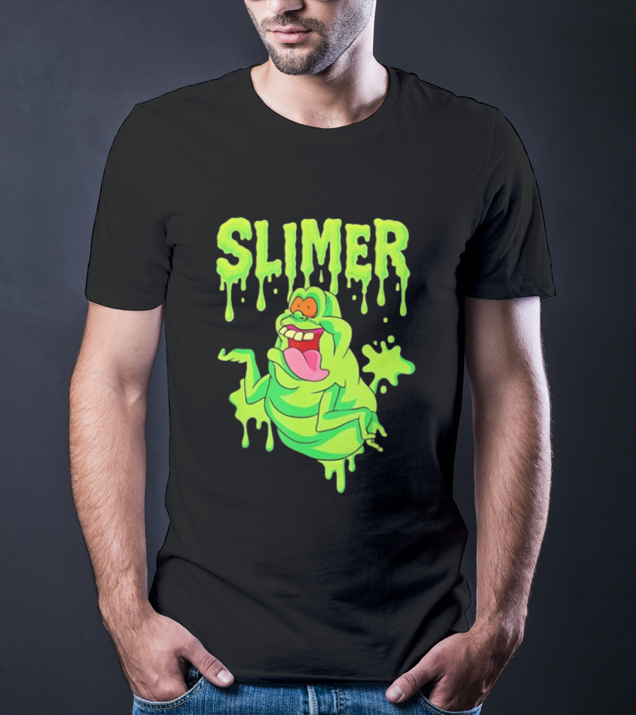 Ghostbusters Slimer Green Ectoplasm Dripping Slime T-Shirt