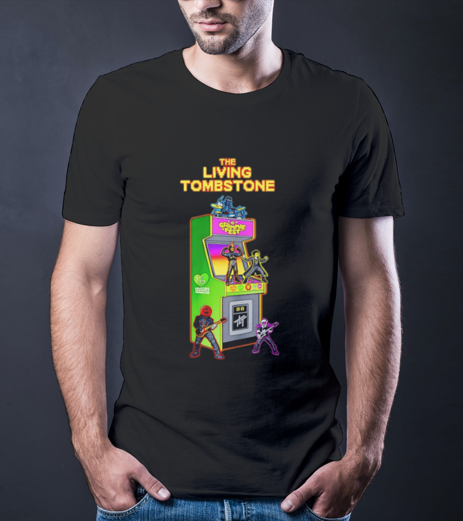 The Living Tombstone Grimmie Fest Christina Grimmie Foundation Arcade Cabinet T-Shirt