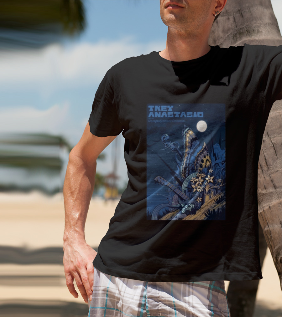 Trey Anastasio Colorado Symphony Orchestra Red Rocks Amphitheatre Moonlit Performance June 7 2026 T-Shirt