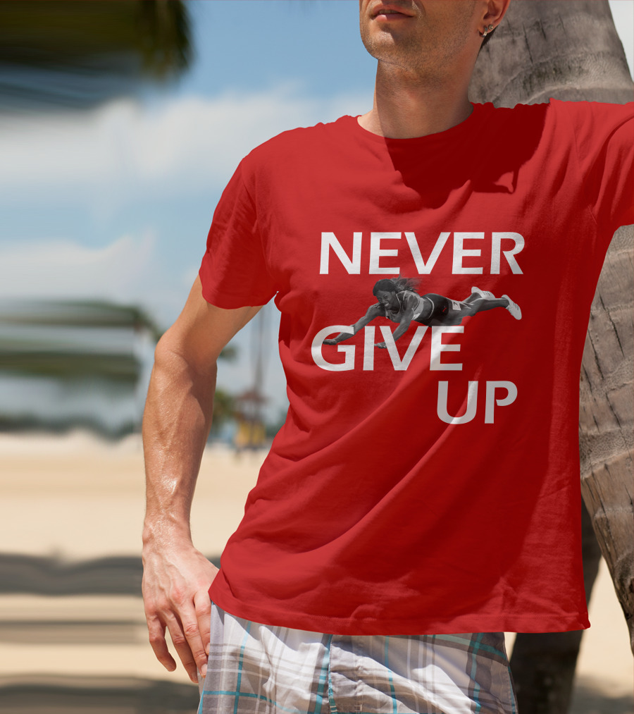NEVER GIVE UP Shaunae Miller Jump Drive Determination T-Shirt