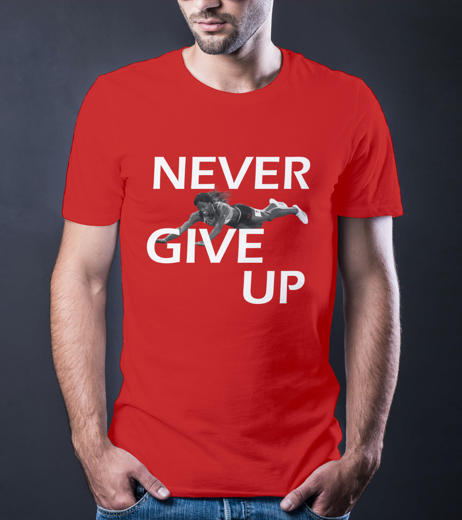 NEVER GIVE UP Shaunae Miller Jump Drive Determination T-Shirt