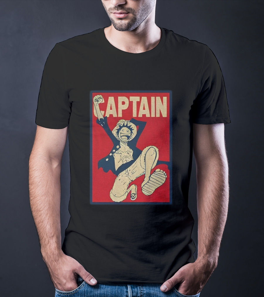 Captain Monkey D Luffy Anime Fan Favorite Adventure Series Hero Design T-Shirt