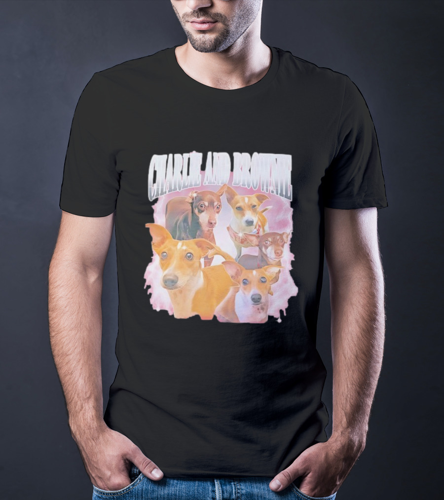 Charlie And Brownie Cute Dog Compilation T-Shirt