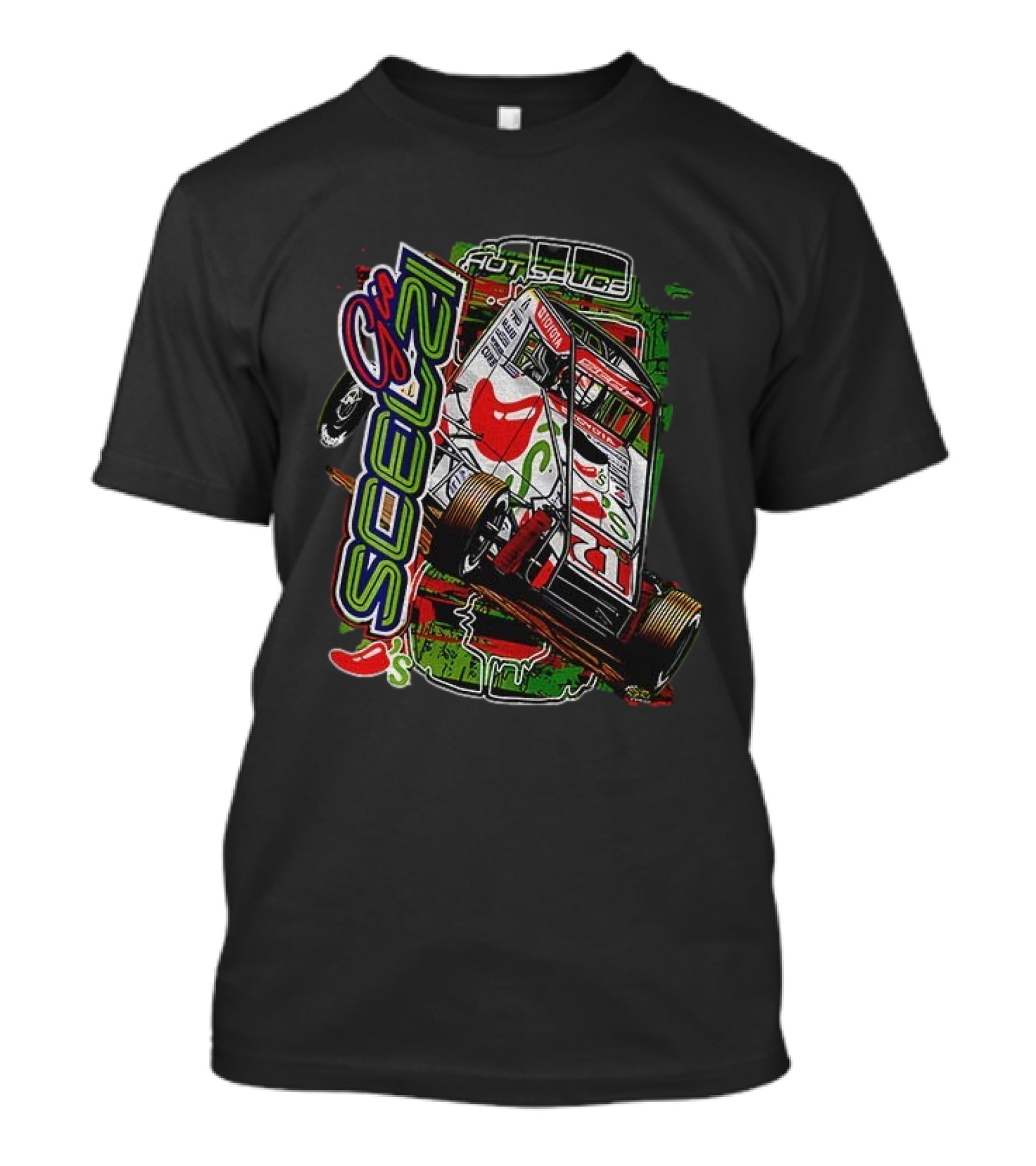 Gio Scelzi Hot Sauce Chili Bowl Racing Graphics T-Shirt