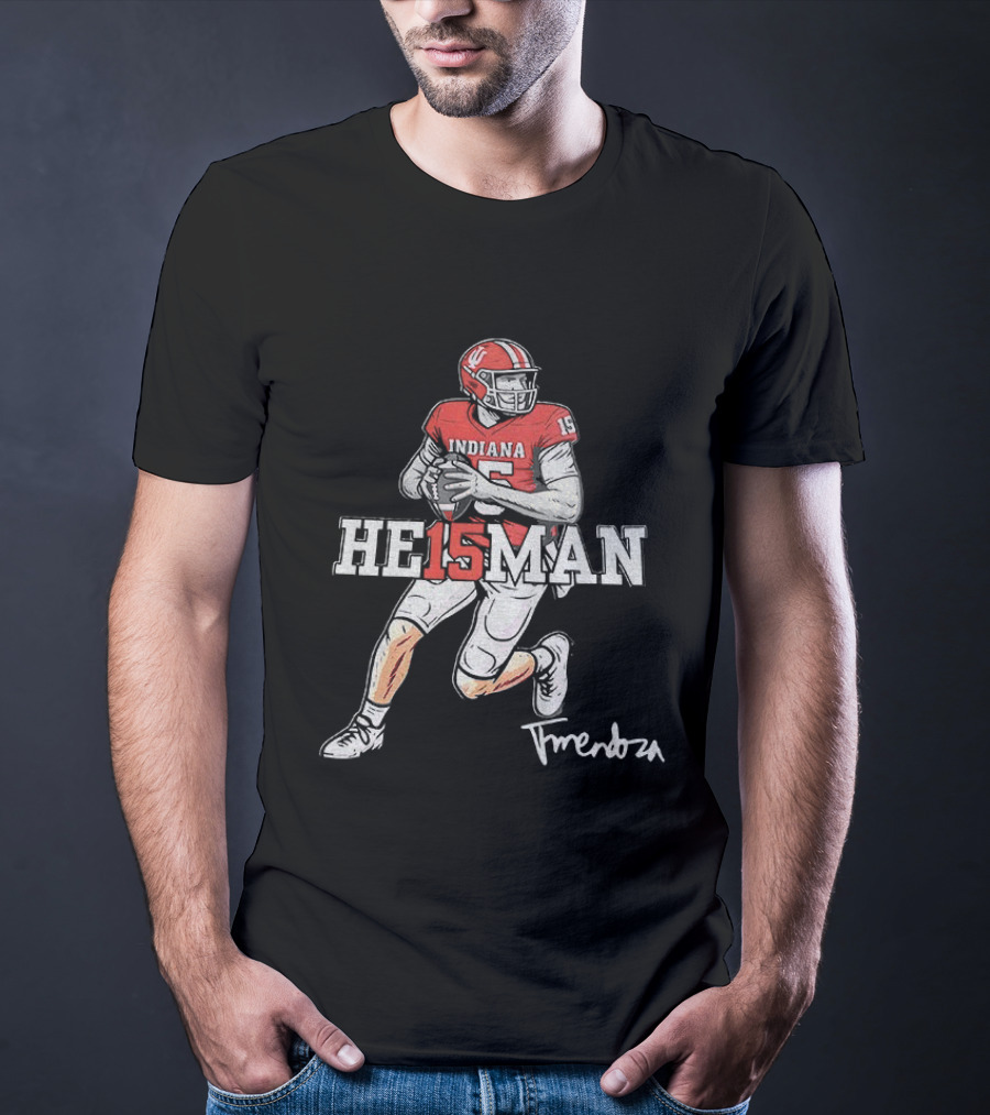 Indiana Hoosiers He15man Football Signature Player Sketch T-Shirt