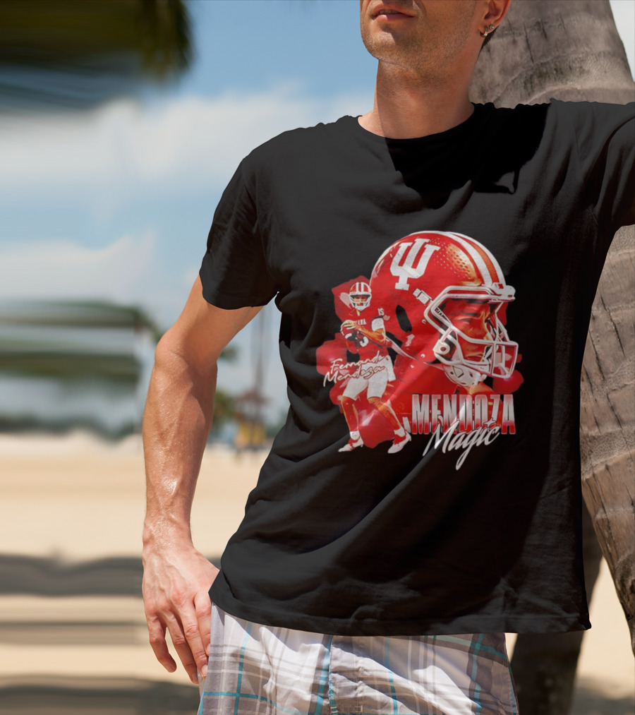 Fernando Mendoza Indiana Mendoza Magic Football Player Collage T-Shirt