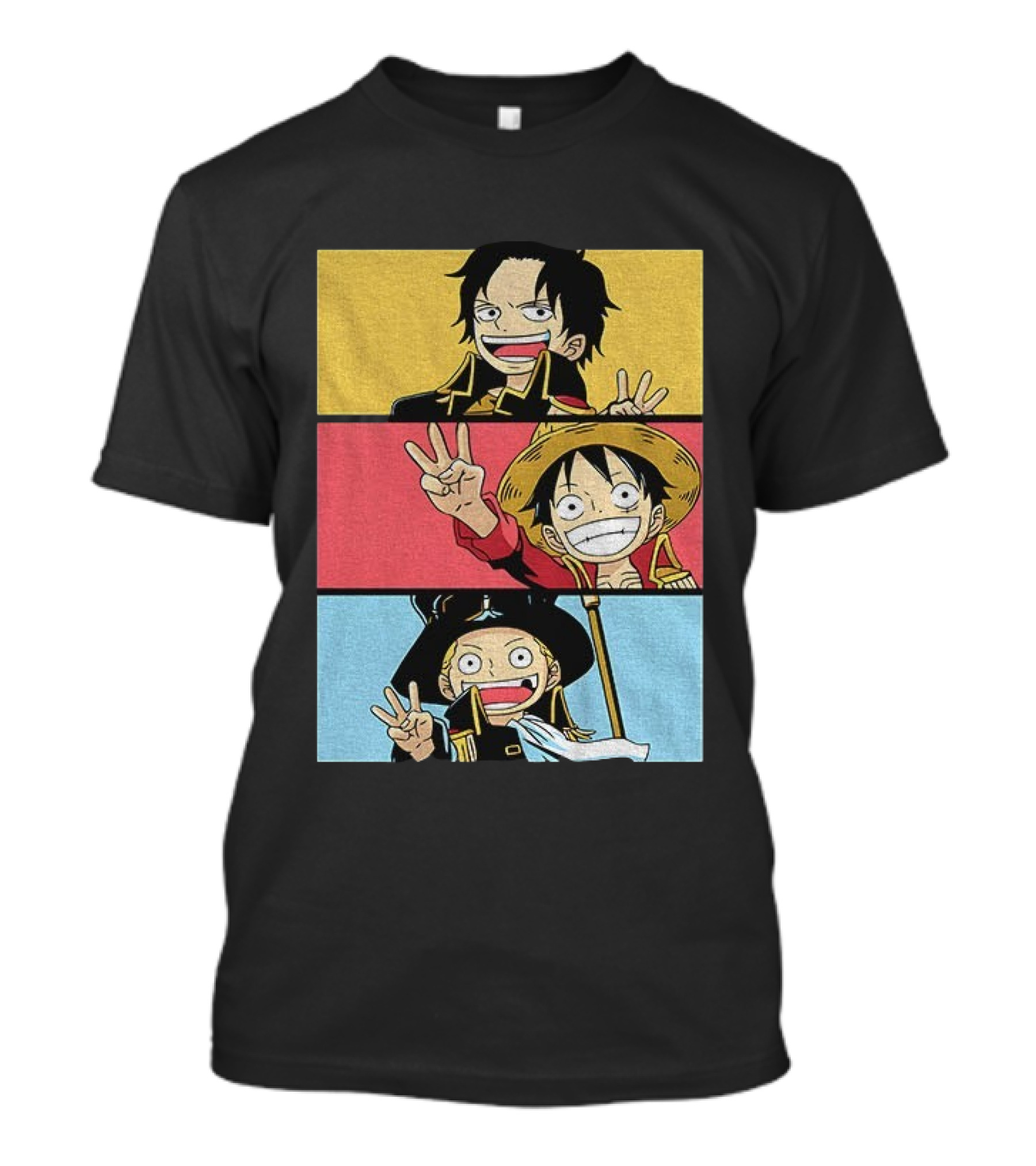 Straw Hat Pirates Luffy Ace Sabo Iwara One Piece Manga Brothers Japanese T-Shirt