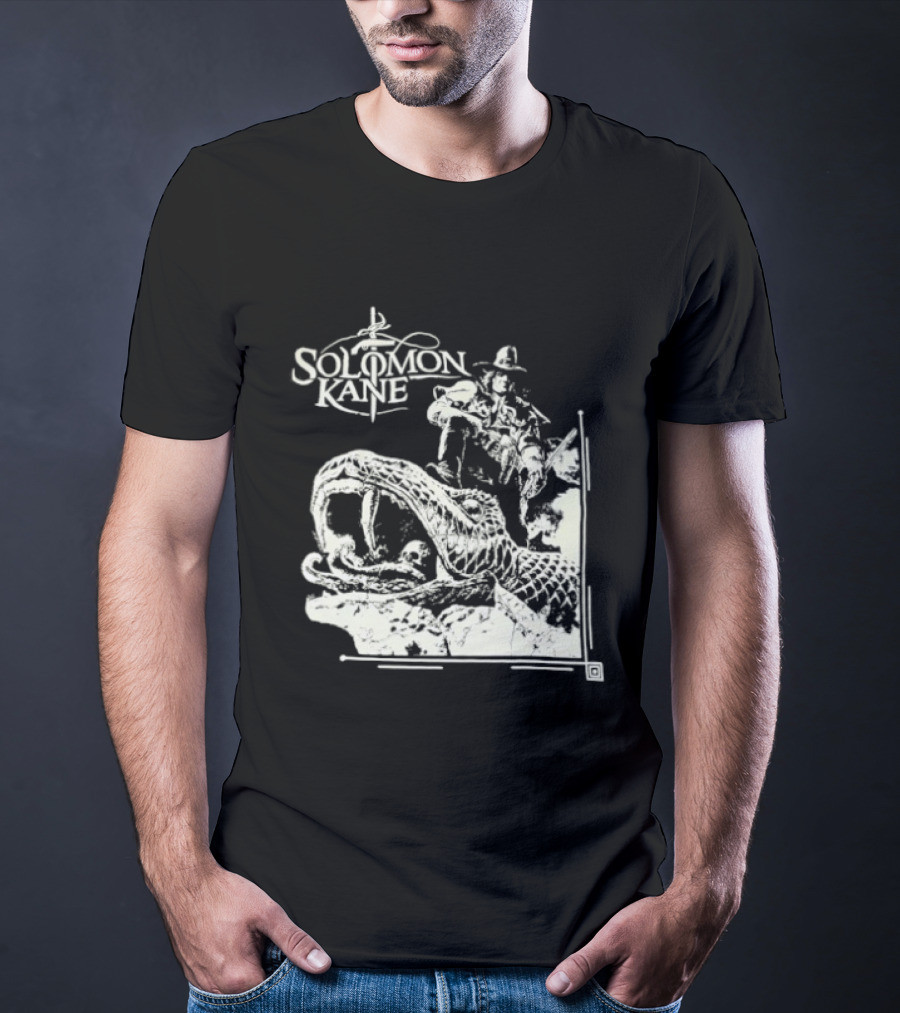 Solomon Kane The Serpent Ring Illustration With Adventure Scene T-Shirt
