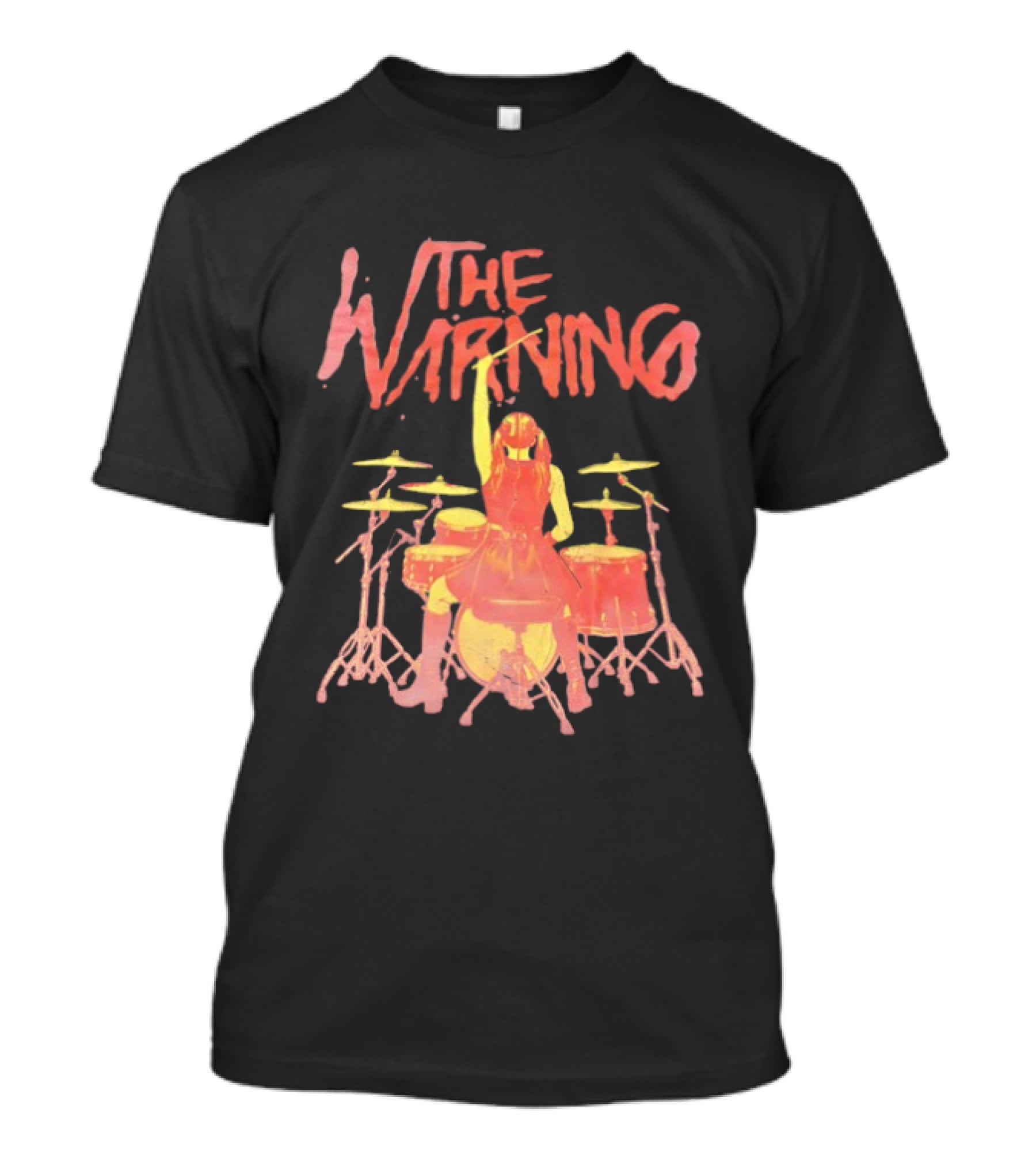 The Warning Band Vintage Drummer Silhouette Music Fans T-Shirt