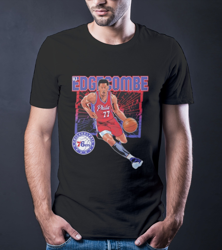VJ Edgecombe Philadelphia 76ers NBA Phila 77 Basketball Player T-Shirt