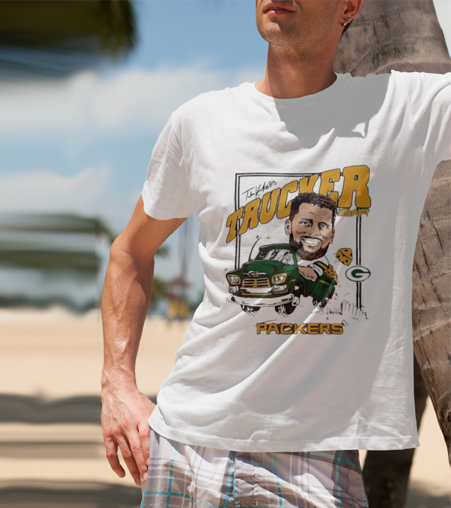 Green Bay Packers Trucker Kraft Cartoon Graphic T-Shirt
