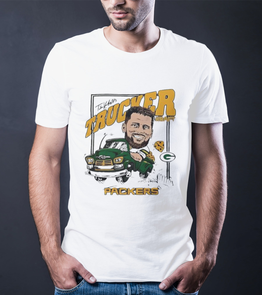 Green Bay Packers Trucker Kraft Cartoon Graphic T-Shirt