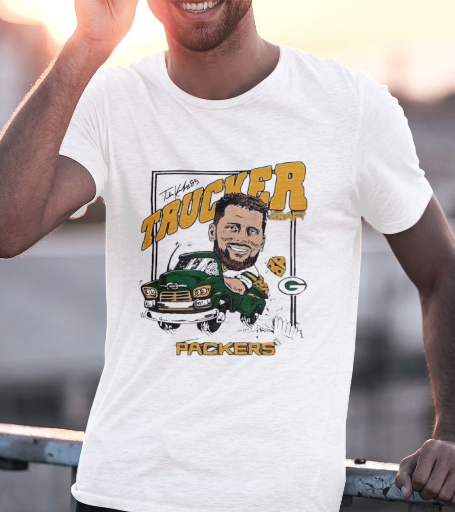 Green Bay Packers Trucker Kraft Cartoon Graphic T-Shirt