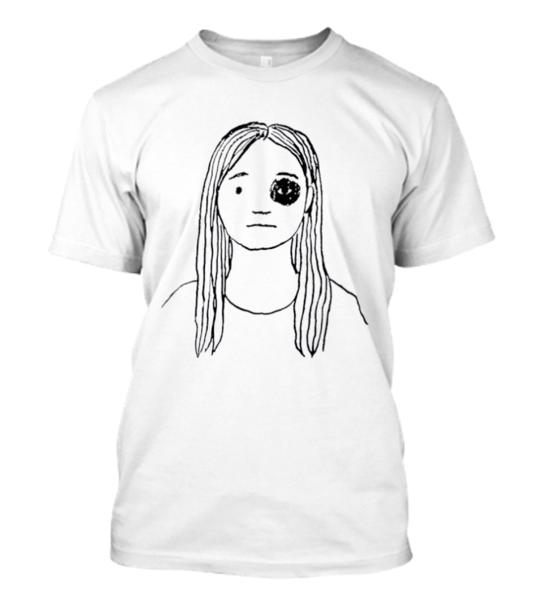 Praiseche Big Eyes Madonna Girl Portrait T-Shirt