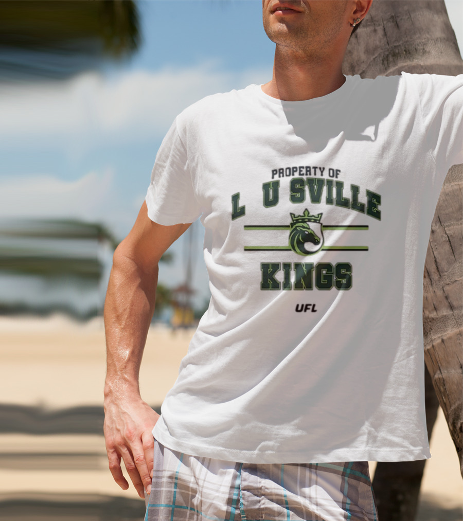 Property Of Louisville Kings UFL Team Sports Emblem T-Shirt