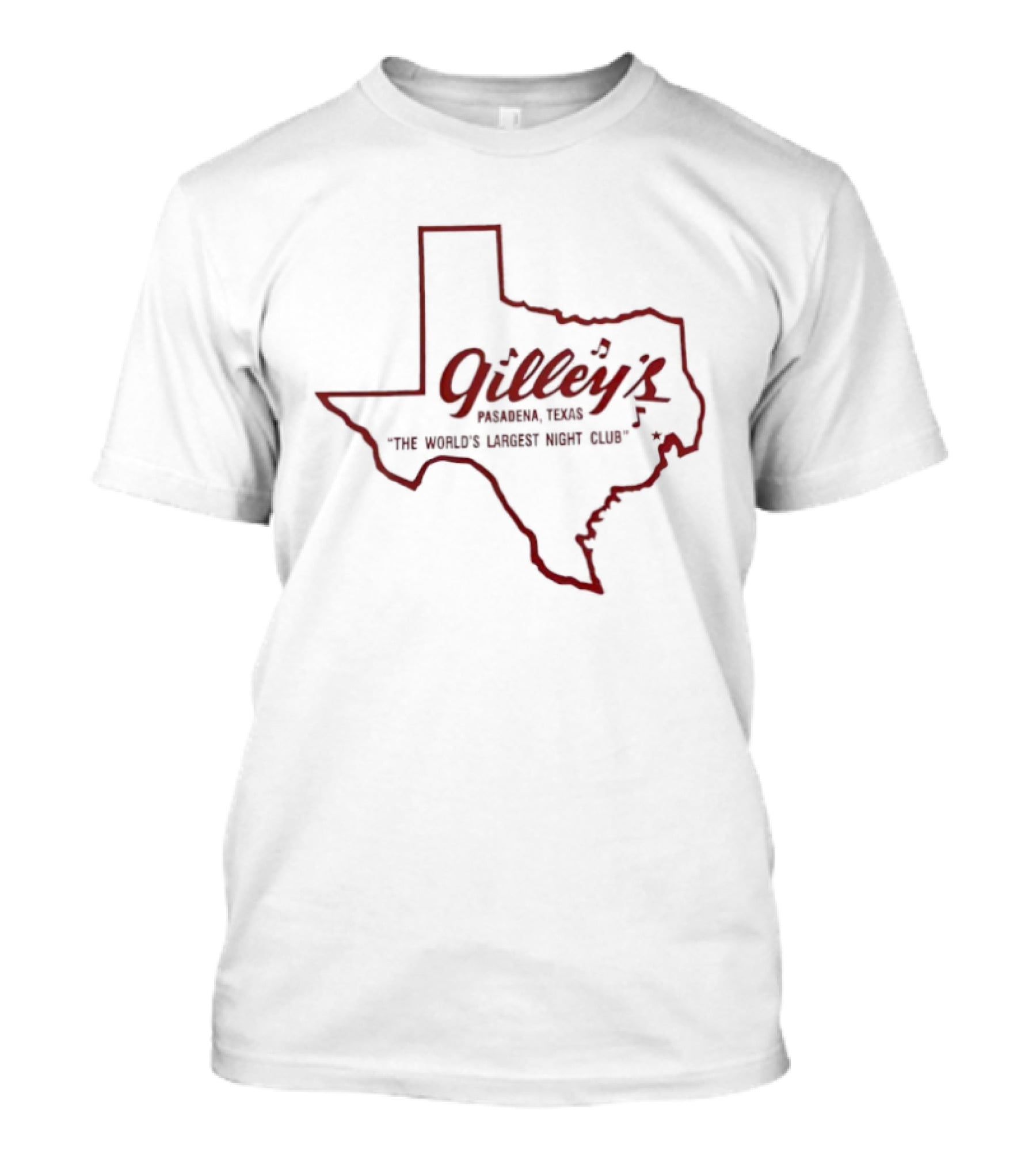 Gilley’s Pasadena Texas The World’s Largest Night Club Map Outline T-Shirt