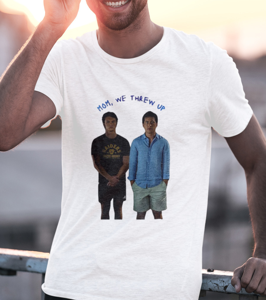 Mom We Threw Up Raiders Boston Hockey Heated Rivalry T-Shirt