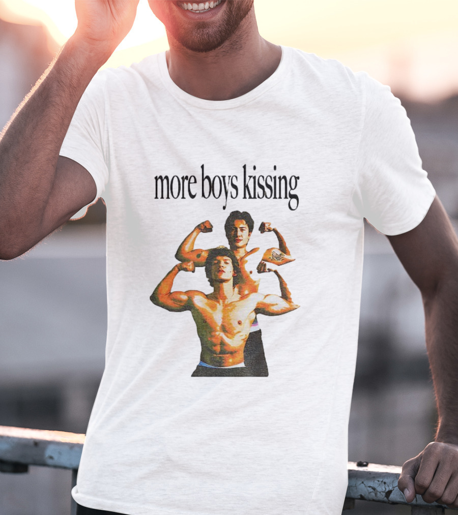 Heated Rivalry More Boys Kissing Muscle Flexing Duo T-Shirt
