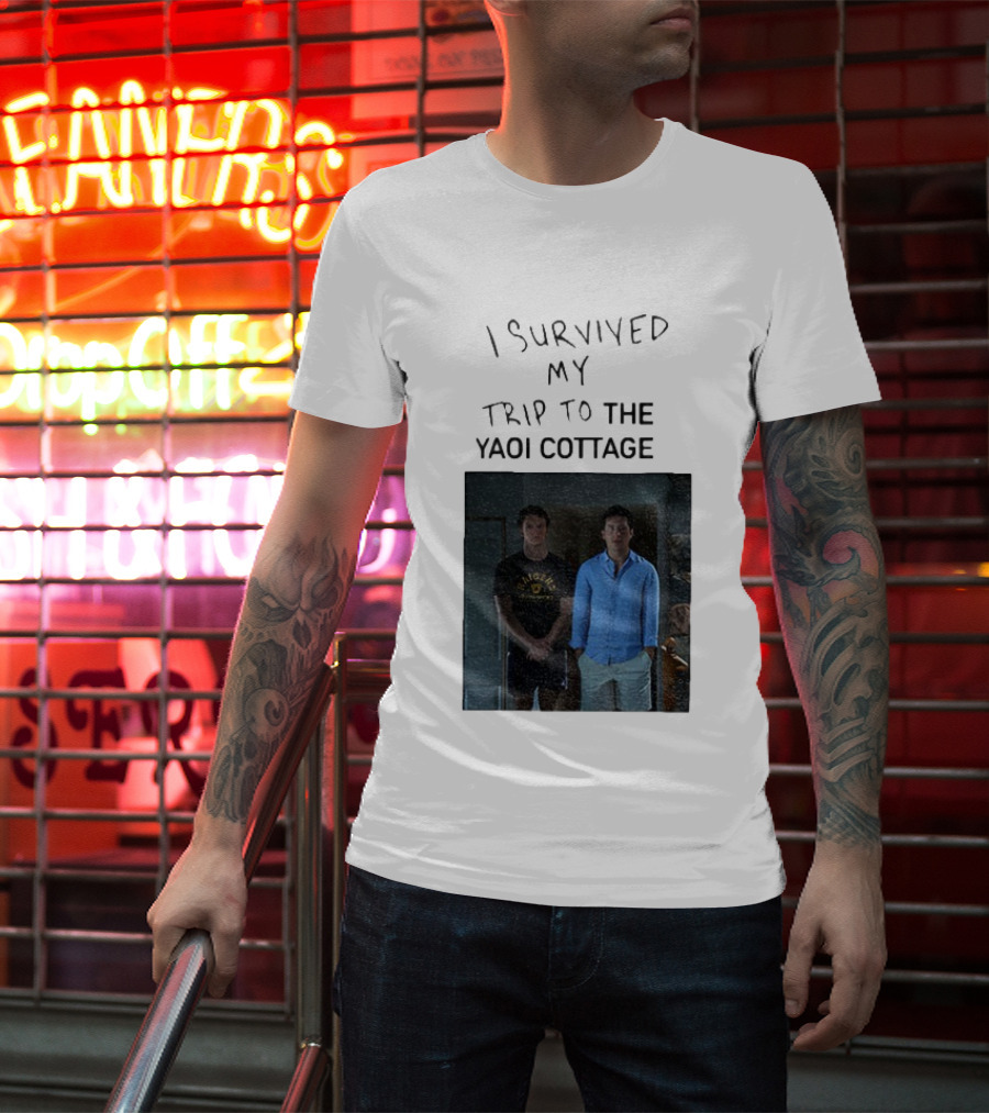 I Survived My Trip To The Yaoi Cottage Heated Rivalry Cottagecore LGBTQ+ Comedy Series T-Shirt