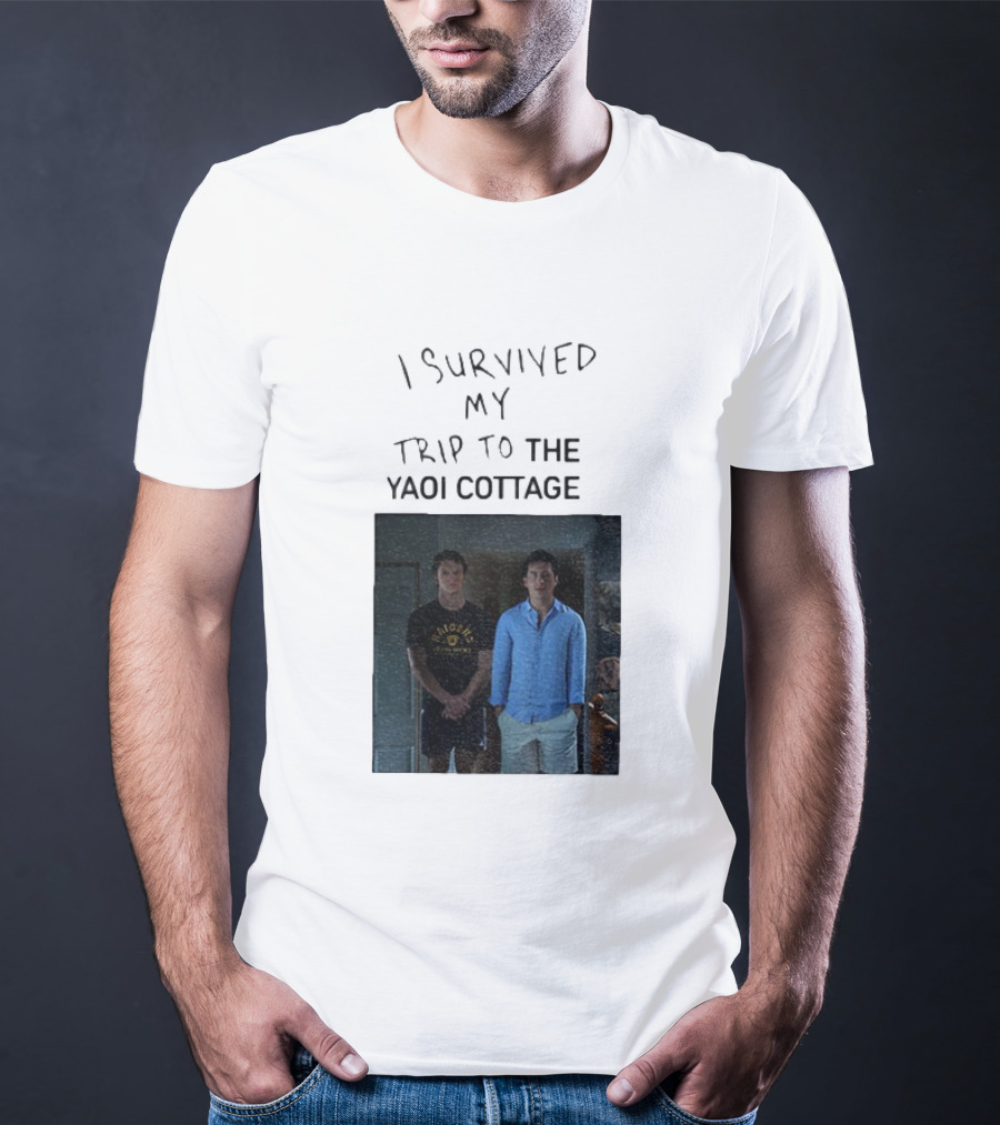 I Survived My Trip To The Yaoi Cottage Heated Rivalry Cottagecore LGBTQ+ Comedy Series T-Shirt