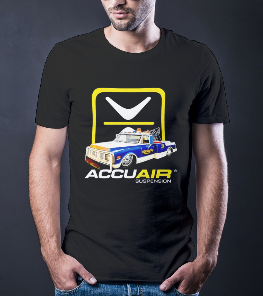 AccuAir Suspension Chevrolet C10 Tow Truck Clife Body Shop T-Shirt